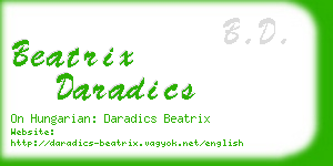 beatrix daradics business card